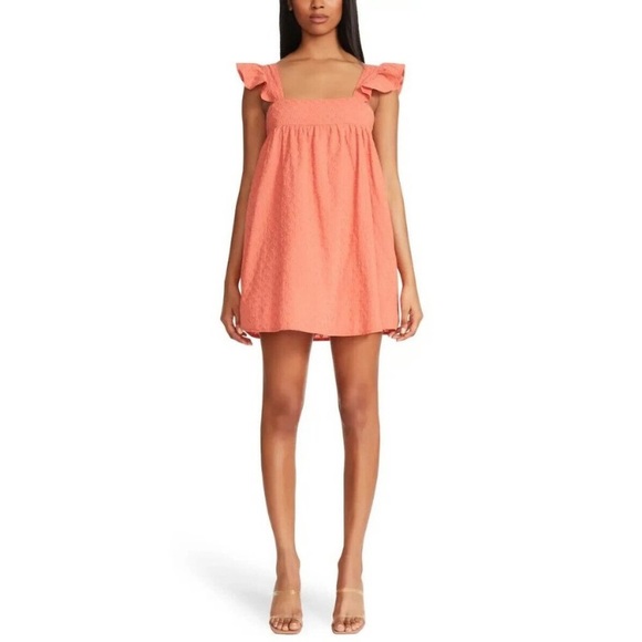 Bb Dakota by Steve Madden On The Square Coral Mini Dress - Picture 2 of 16